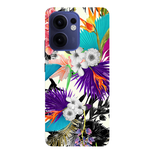 Oppo Reno13 FS Sea flowers Transparent Silicone TPU Θήκη